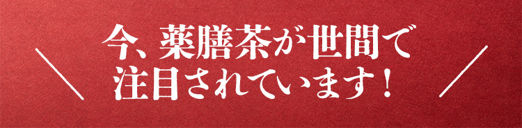 今、薬膳茶が世間で注目されています！